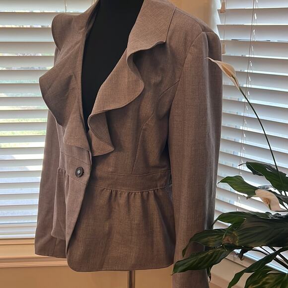 Rafaella Grey Peplum Lined Blazer 12 - Picture 5 of 10